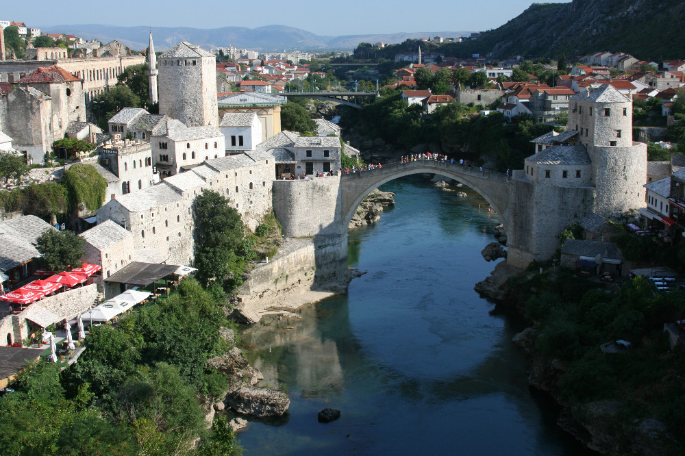 Stari Most and Neretva River